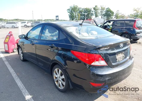 2012 Hyundai Accent Gls from USA, damaged, VIN KMHCU4AE0CU186618